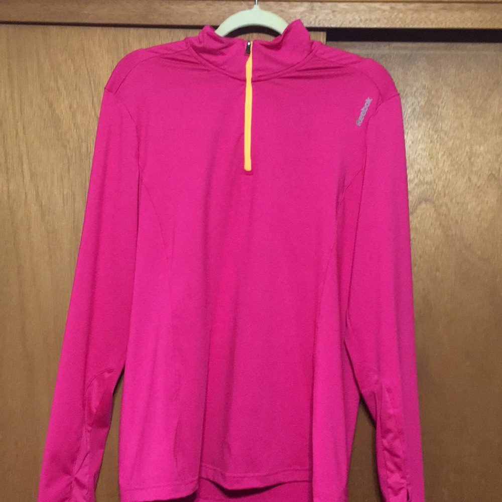 Reebok hot pink running pullover